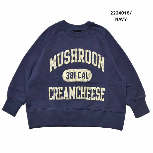 【130~150】★NEEDLEWORKS★柔らか裏毛MUSHROOMトレーナー(2224018j)